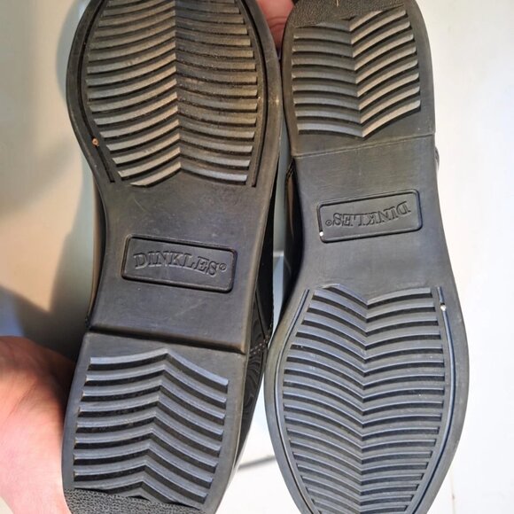 Dinkles Black Shiny Gloss Marching Band Shoes Men's 10.5 Women's 12 - Picture 5 of 9